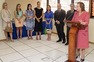 Presidente do TJRJ, Desembargadora Leila Mariano, fala sobre violência doméstica durante instalação do V Juizado de Violência Doméstica e Familiar contra a Mulher. (Foto: Alexandre Moreira)