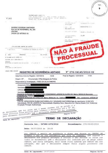 Segundo os autos, Sandro já ingressou com mais de 300 ações em todo o estado do Rio de Janeiro, falsificando comprovante de residência, em sua maioria (Arte: TJRJ)