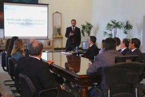 O juiz auxiliar Fabio Porto apresenta projeto do IV e V Juizados Especiais da Fazenda Pública