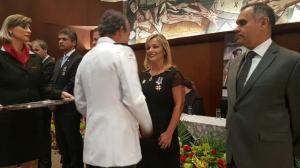 A juíza titular da Auditoria da Justiça Militar do TJRJ, já com a medalha, foi uma das homenageadas pelo TJMMG