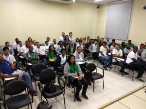 A turma que assistiu aos vídeos e participou dos debates sobre Rio Imperial
