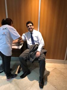 O juiz Marco Antônio Ribeiro de Moura Brito fez questão de participar da campanha