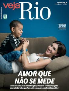 A capa da reportagem sobre crianças com microcefalia, que são recebidas por novas famílias
